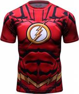 lightning armor: red plume men's compression sport t-shirt for tight fitness логотип