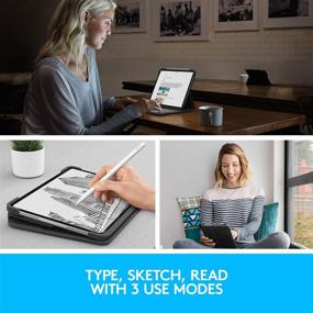 img 1 attached to 🔤 Logitech SLIM FOLIO PRO Backlit Bluetooth Keyboard Case for iPad Pro 12.9-inch (3rd and 4th gen) - Graphite: Ultimate Typing Solution for iPad Pro