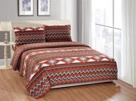 🏜️ utah southwest rustic bed sheet set – native american navajo patterns in turquoise blue and brown by rugs 4 less logo