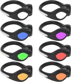 img 1 attached to 🏃 Enhance Your Safety at Night with PROLOSO 8 Pack Shoe Lights: Clip On Shoe Clip Lights for Running, Walking, Jogging, Biking, and Cycling