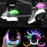 🏃 enhance your safety at night with proloso 8 pack shoe lights: clip on shoe clip lights for running, walking, jogging, biking, and cycling логотип