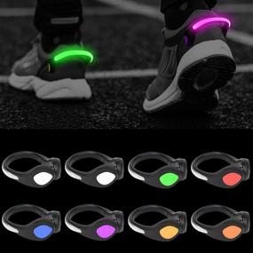 img 3 attached to 🏃 Enhance Your Safety at Night with PROLOSO 8 Pack Shoe Lights: Clip On Shoe Clip Lights for Running, Walking, Jogging, Biking, and Cycling