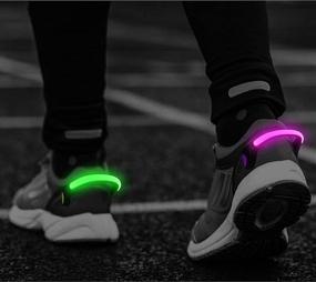 img 2 attached to 🏃 Enhance Your Safety at Night with PROLOSO 8 Pack Shoe Lights: Clip On Shoe Clip Lights for Running, Walking, Jogging, Biking, and Cycling