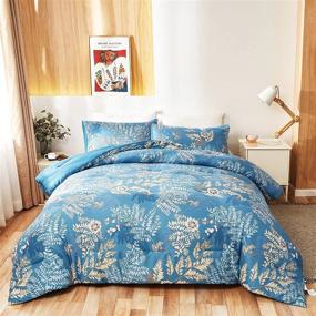 img 4 attached to 🛏️ Wkrevs King Size Comforter Set - 3 Piece Bedding Set Lightweight Ultra Soft for All Seasons with 2 Pillowcases
