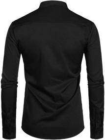 img 3 attached to ZEROYAA Banded Collar Sleeve Casual Men's Clothing
