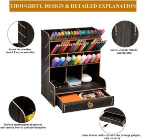 img 2 attached to FOCCTS Wooden Organizer Multi Functional Drawers