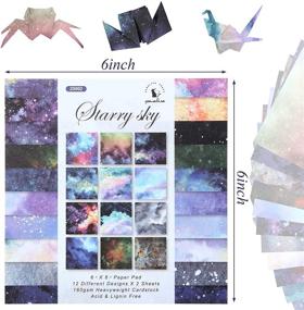 img 3 attached to 🌌 Watercolor Starry Sky Scrapbook Paper Pack- 48 Pieces, 12 Styles- Craft, DIY and Scrapbooking Supplies- 6 x 6 Inch Cardstock- Holiday Photo Album Crafts Making