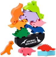montessori dinosaur birthday stacking toy for toddlers logo