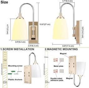 img 1 attached to LUXSWAY Rechargeable Battery Wall Sconce with Remote, 12 Color Changing, Wireless Wall Lamp for Hallway Bedroom Home Decor, Dimmer & Timer Off - 1Pack