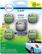 🚗 5-pack febreze car air freshener clips - 4 gain scent clips, 1 heavy-duty clip logo