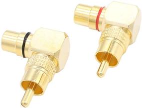 img 1 attached to Adapter Gold Plated 2 Pack Degree Connector