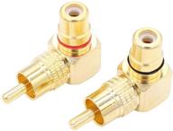 adapter gold plated 2 pack degree connector logo