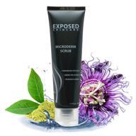 🌿 revitalize & enhance skin texture: exposed skin care microderm exfoliating scrub - infused with corundum crystals, green tea extract & passion flower, 1.7 fl oz logo