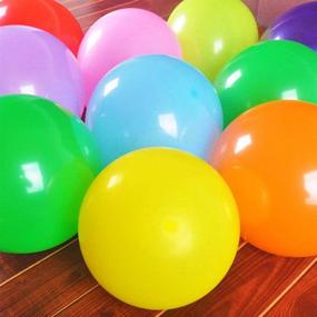 img 3 attached to 🎈 50pcs 12-inch Assorted Latex Balloons for Halloween & Birthday Party Decoration - Candy Rainbow, Multicolor (Solid)