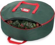 🎄 storagemaid 30-inch holiday christmas bag: waterproof, tearproof protection for artificial wreaths - green logo