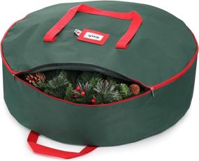 img 3 attached to 🎄 StorageMaid 30-Inch Holiday Christmas Bag: Waterproof, Tearproof Protection for Artificial Wreaths - Green