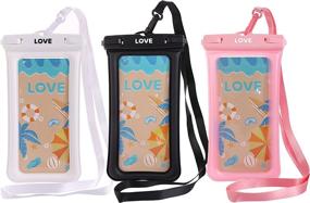 img 4 attached to LOVE Floating Waterproof Phone Pouch Case Underwater Dry Bag IPX8 TPU For IPhone Galaxy Pixel All Smart Phone Up To 6 Cell Phones & Accessories