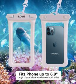 img 2 attached to LOVE Floating Waterproof Phone Pouch Case Underwater Dry Bag IPX8 TPU For IPhone Galaxy Pixel All Smart Phone Up To 6 Cell Phones & Accessories