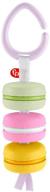 🍬 fisher-price multicolor take-along macaron pretend food baby rattle activity toy - my first macaron logo