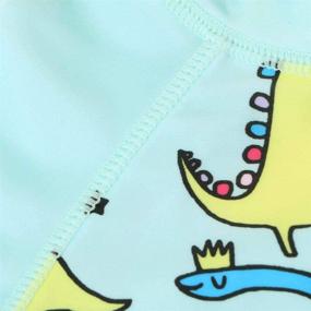 img 1 attached to 🐢 Blue Turtle Toddler Swimsuit Rashguard for Boys - XFGIRLS Swimwear