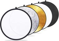 📷 etekcity 24" (60cm) 5-in-1 photography reflector: translucent, silver, gold, white, black, collapsible, with bag logo