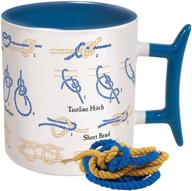 ☕️ learn the art of knot tying with how to: knots coffee mug - master eight different knots! perfect gift in a fun box - by the unemployed philosophers guild logo