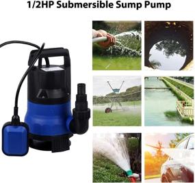 img 3 attached to 💦 Sump Pump 1/2HP 2112GPH Submersible Water Pump for Pond, Swimming Pool, Hot Tub Drainage (Blue)