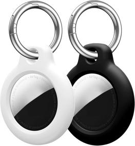 img 4 attached to 🔑 Keychain for Apple AirTag Case with Secure AirTags Lock Holder - 2 Pack, Compatible for Dog Collar