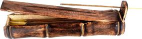 img 2 attached to 🎍 Premium Bamboo Incense Burner Stick Holder + Craft Storage Box, Brown Wood Ash Catcher – Handmade Holder to Catch All Ashes, Ideal Gift for Meditation