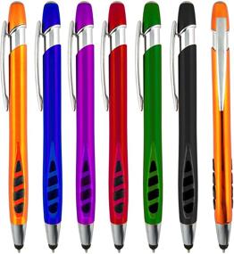 img 3 attached to 7 Pack Stylus Pens - 2 in 1 Touch Screen & Writing Pen, Sensitive Stylus Tip - for iPad, iPhone, Samsung Galaxy & More - Assorted Colors