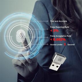 img 2 attached to 🔐 AUTHENTREND ATKey.Hello USB: Biometric Fingerprint Reader for Safe Account Login on PC/Laptop, FIDO U2F Certified Security Key