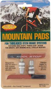 img 2 attached to 🔝 Enhance Braking Performance: Kool-Stop Dual Compound Mountain Pads for Linear Pull Brakes (Threaded, Black/Salmon)