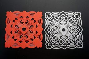 img 2 attached to Metal Nested Die Cuts: Square Lace Frame Symmetrical Pattern Embossing Stencil Cutting Dies for Card Making, Scrapbooking, Paper Craft, Album Stamps & DIY Décor