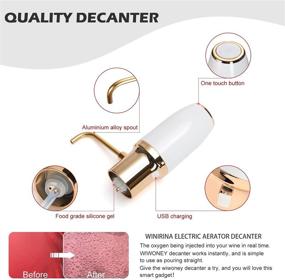img 1 attached to 🍷 Rechargeable Winirina Electric Smart Wine Aerator Pourer Decanter Dispenser with Micro USB Cable