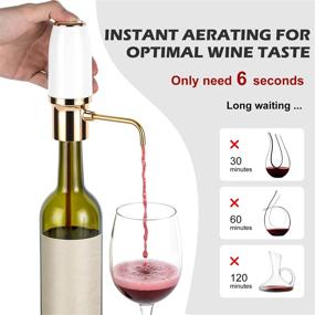 img 2 attached to 🍷 Rechargeable Winirina Electric Smart Wine Aerator Pourer Decanter Dispenser with Micro USB Cable