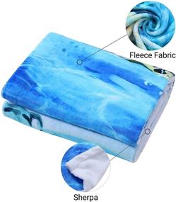 img 1 attached to 🐢 Sviuse Turtle Blanket Throw Sea - 3D Turtles Kids Sherpa Blanket for Turtle Lovers - Plush Fleece Abstract Tortoise Blue Sea Animals Blanket - Perfect Gifts for Couch, Bed, Chair, Office, Sofa (50" x 60", Turtle 1)