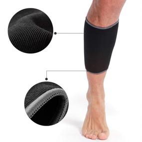 img 2 attached to 🧦 Neotech Care Calf Support Sleeve - Medium Compression, Elastic & Breathable Knitted Fabric, Size L - Black Color - 1 Unit