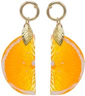 orange dangle earrings fashion jewelry logo