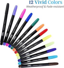 img 3 attached to 🎨 Mr. Pen - Fabric Markers, 12 Pack, Permanent Fabric Markers, Fabric Paint Markers, Fabric Pen, Assorted Colors, Marker for Clothes, T Shirts, Permanent Fabric Pen