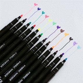 img 2 attached to 🎨 Mr. Pen - Fabric Markers, 12 Pack, Permanent Fabric Markers, Fabric Paint Markers, Fabric Pen, Assorted Colors, Marker for Clothes, T Shirts, Permanent Fabric Pen