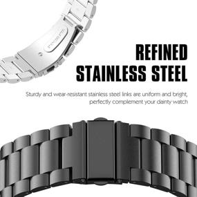 img 3 attached to 💪 MoKo Band Compatible with Garmin Fenix 5 Quick Fit 22mm Stainless Steel Watch Band - Black