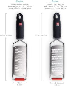 img 1 attached to 🧀 DI ORO 2-Piece Kitchen Grater Set – Handheld Coarse Cheese Grater and Fine Lemon Zester – Effortless Grating for All Food Types – Easy to Clean – Ergonomic Comfort Grip and Sharp Stainless Steel Blades