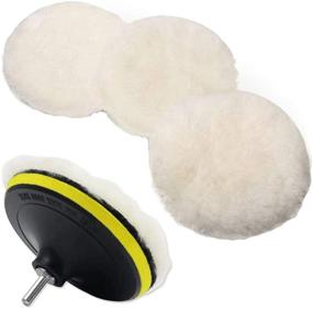 img 4 attached to 🧽 IPELY 6-Piece 6 Inch Wool Polishing Buffing Pad Set with M14 Drill Adapter - Great for Drill Buffer Attachment