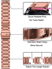 img 2 attached to Nsoar Metal Band Compatible With 20Mm Bands