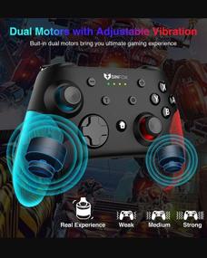img 1 attached to 🎮 Enhanced Wireless Pro Controller for Nintendo Switch/Lite - Sinfox Extra Switch Gamepad with Turbo, Motion, Dual Vibration, 6-Axis Gyro, and Wake-Up Feature