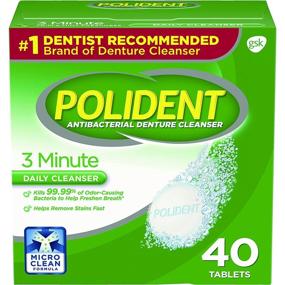 img 4 attached to 💊 40-Pack of Polident 3-Minute Denture Cleanser Tablets - Set of 2