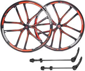 img 4 attached to 🚲 ZUKKA Mountain Bike Wheelset, 26/27.5/29 inch Cycling Wheels, Magnesium Alloy Disc Brake, Suitable for 7-10 Speed Freewheels, Quick Release Axles - High-Quality Bicycle Accessory