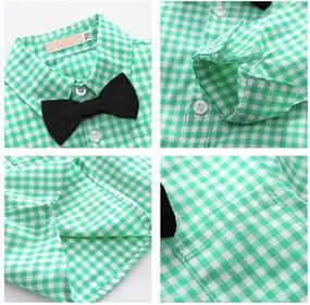 img 1 attached to 🎄 Charming Christmas Toddler Outfits: Boys' Suspenders Clothing Sets