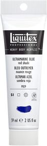 img 4 attached to Liquitex 2-oz Tube of Ultramarine Blue (Red Shade): Professional Heavy Body Acrylic Paint