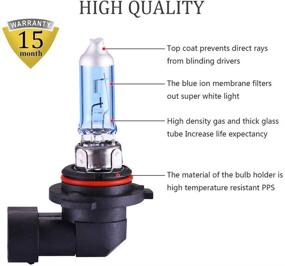 img 3 attached to 🔦 Enhance Nighttime Visibility with 9006 HB4 Halogen Bulbs: Super White Light P22D 12V/51W 5000K, 2 Pack, Long Life